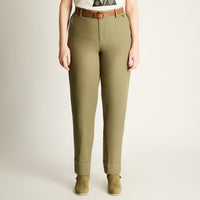 Pantalón Recto Verde Natural