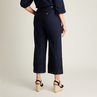 Pantalon Sport Azul Palazzo No Elasticado Calce Normal