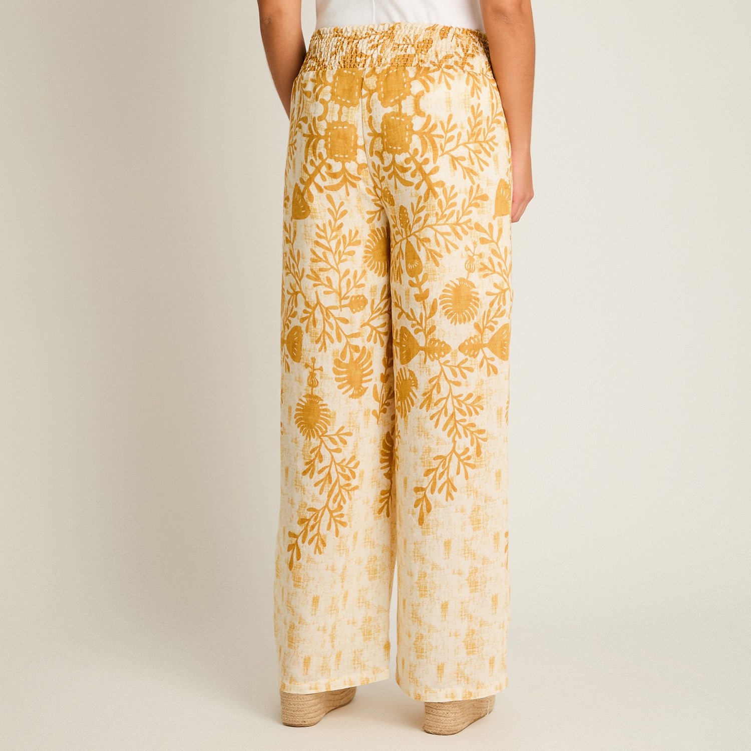 Pantalon Sport Crudo Palazzo No Elasticado Calce Normal