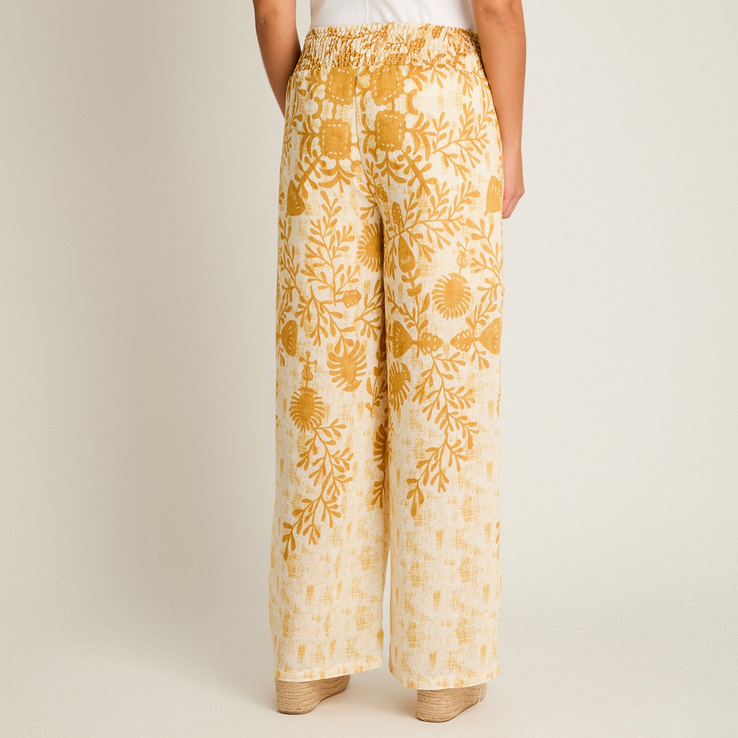 Pantalon Sport Crudo Palazzo No Elasticado Calce Normal
