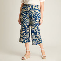 Pantalon Sport Azul Culotte Elasticidad Media Calce Holgado