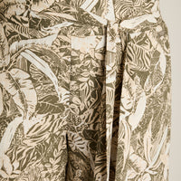 Pantalon Sport Verde Palazzo No Elasticado Calce Normal