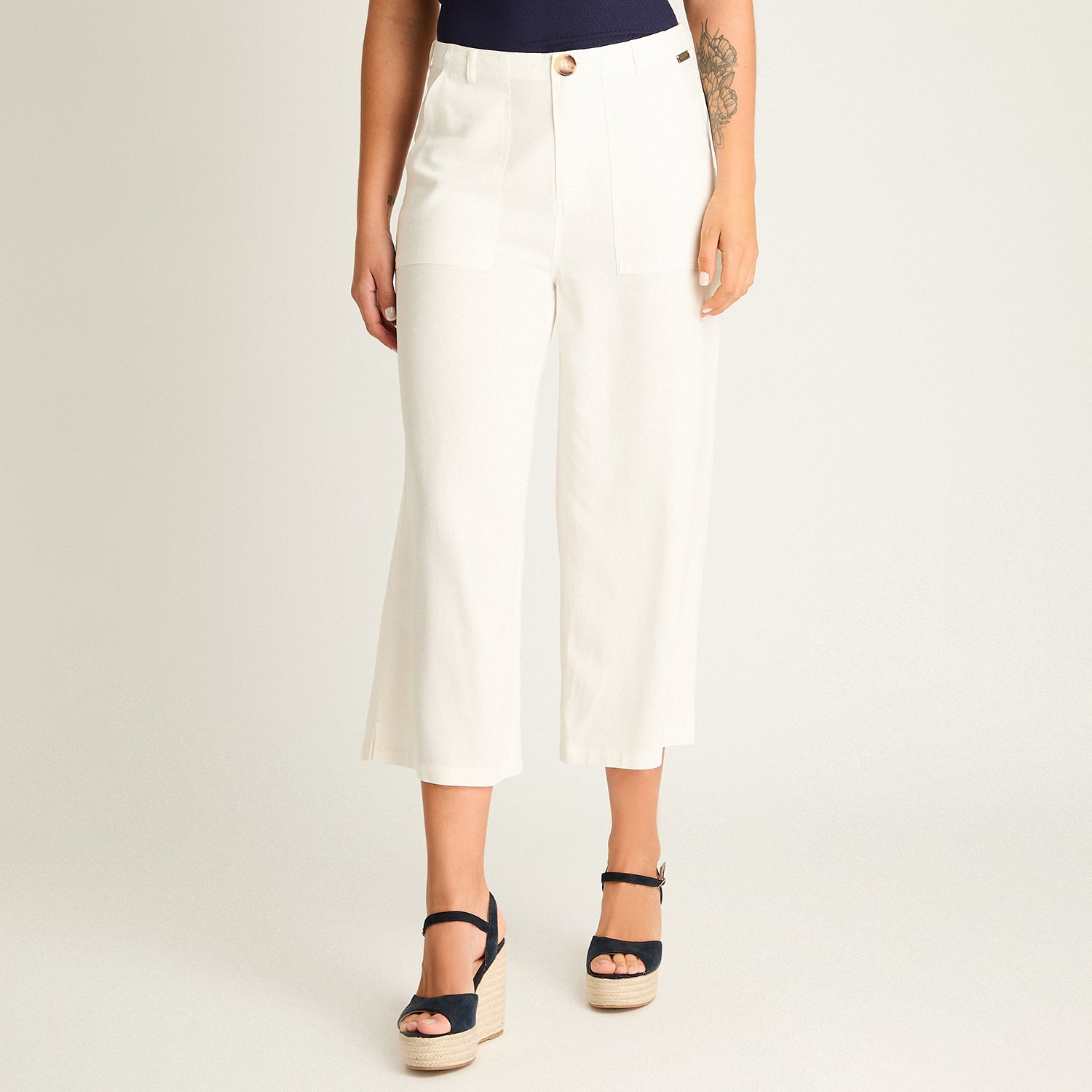 Pantalon Sport Crudo Culotte No Elasticado Calce Normal