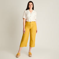 Pantalon Sport Mostaza Culotte No Elasticado Calce Normal