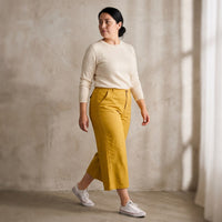 Pantalón Mostaza Culotte No Elasticado Calce Normal lifestyle