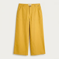 Pantalón Mostaza Culotte No Elasticado Calce Normal en plano