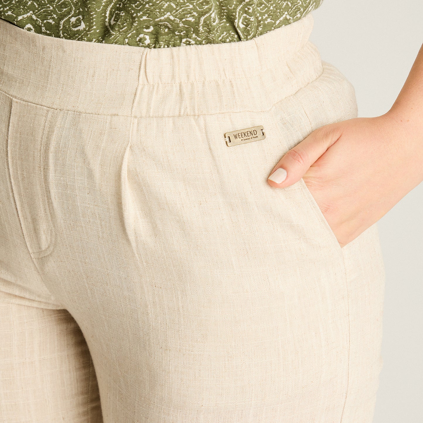Pantalon Sport Beige Recto No Elasticado Calce Normal