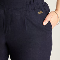Pantalon Sport Azul Recto No Elasticado Calce Normal