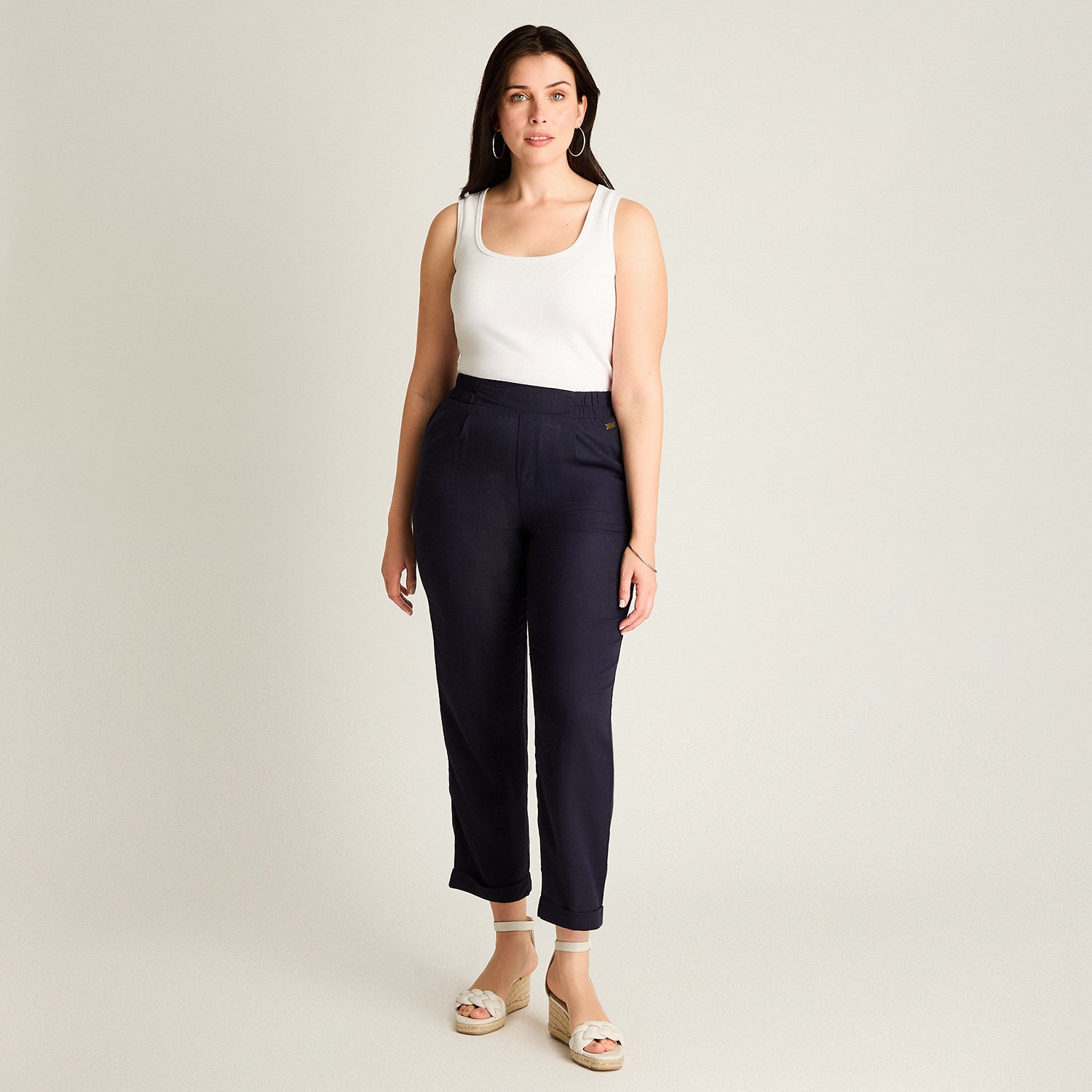 Pantalon Sport Azul Recto No Elasticado Calce Normal
