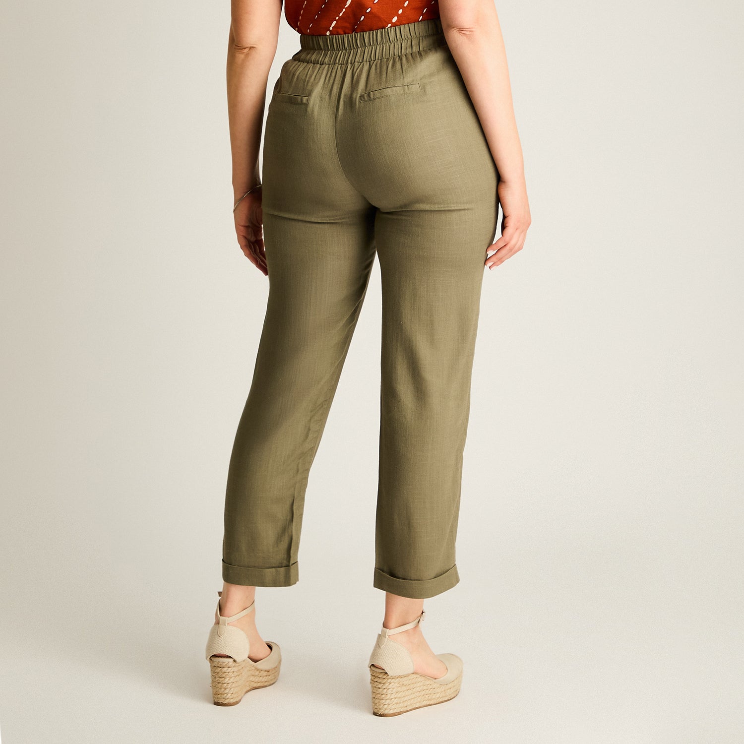 Pantalon Sport Verde Recto No Elasticado Calce Normal