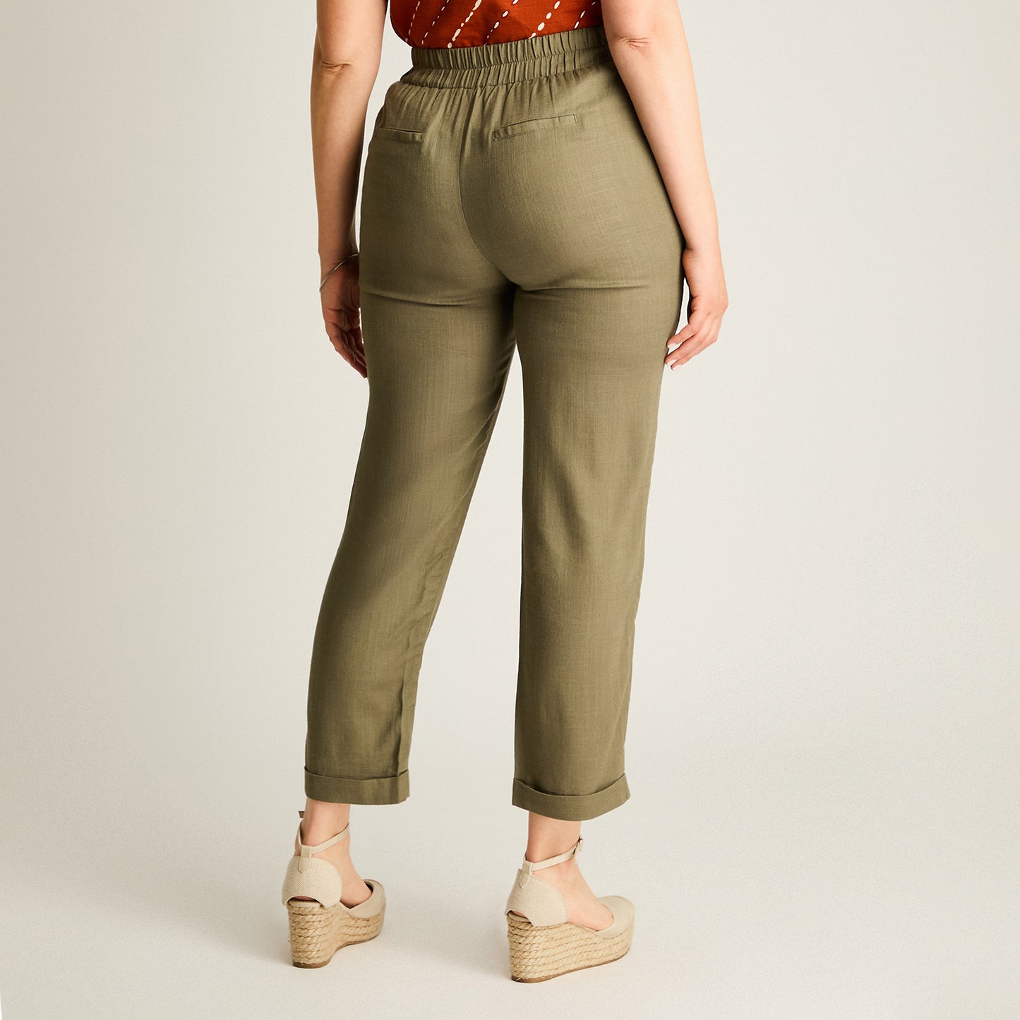 Pantalon Sport Verde Recto No Elasticado Calce Normal