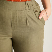 Pantalon Sport Verde Recto No Elasticado Calce Normal