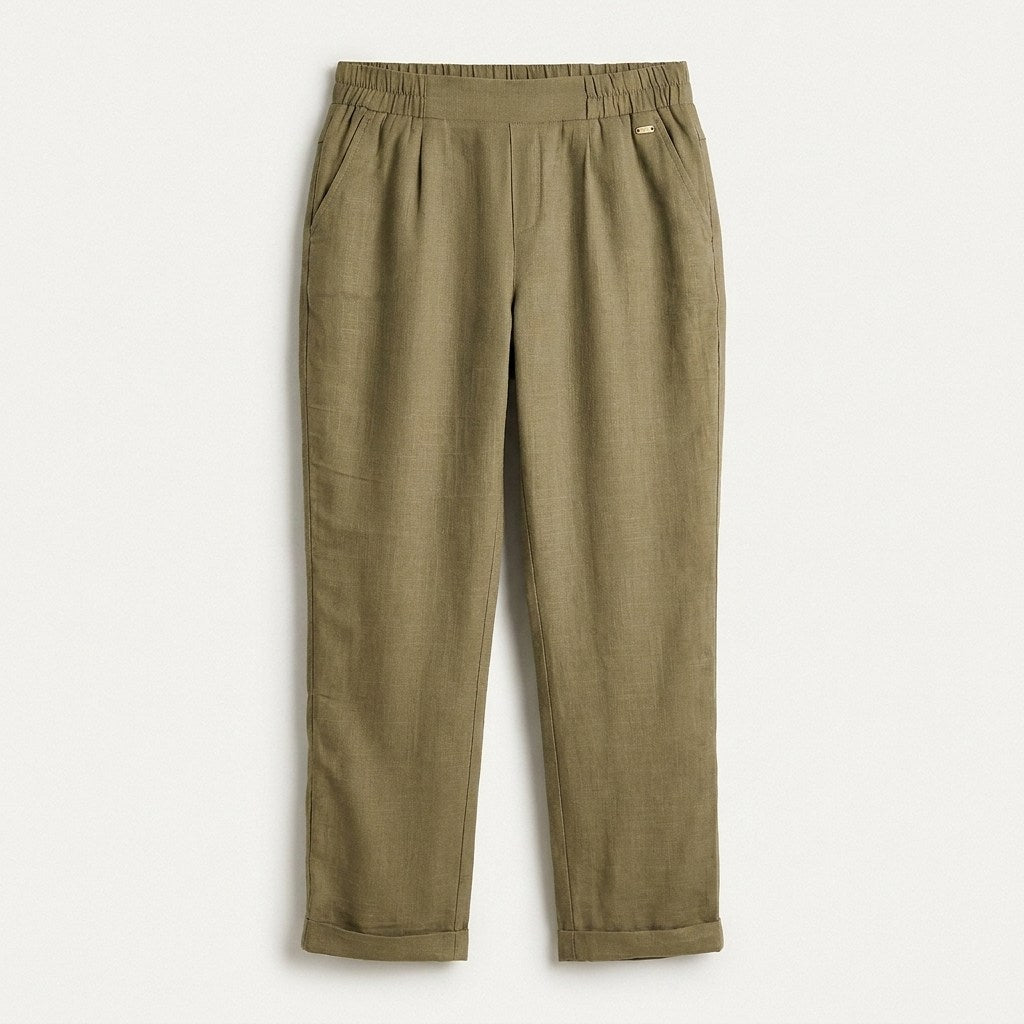 Pantalón Sport Verde Recto No Elasticado Calce Normal en plano