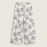 Pantalon Palazzo Blanco Estampado Mediterráneo en plano