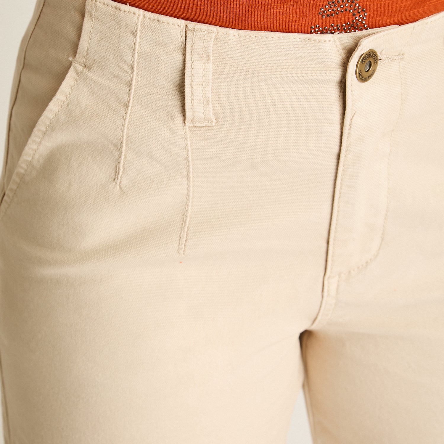 Pantalon Sport Crudo Elasticidad 0 Sin Forro Calce Holgado Tela Plano