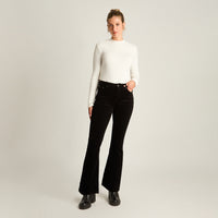 Pantalon Sport Negro Elasticidad Media Sin Forro Calce Normal Tela Punto