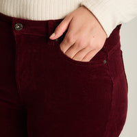Pantalon Sport Burdeo Elasticidad Media Sin Forro Calce Normal Tela Punto