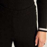 Pantalon Sport Negro Elasticidad Media Sin Forro Calce Normal Tela Tejido