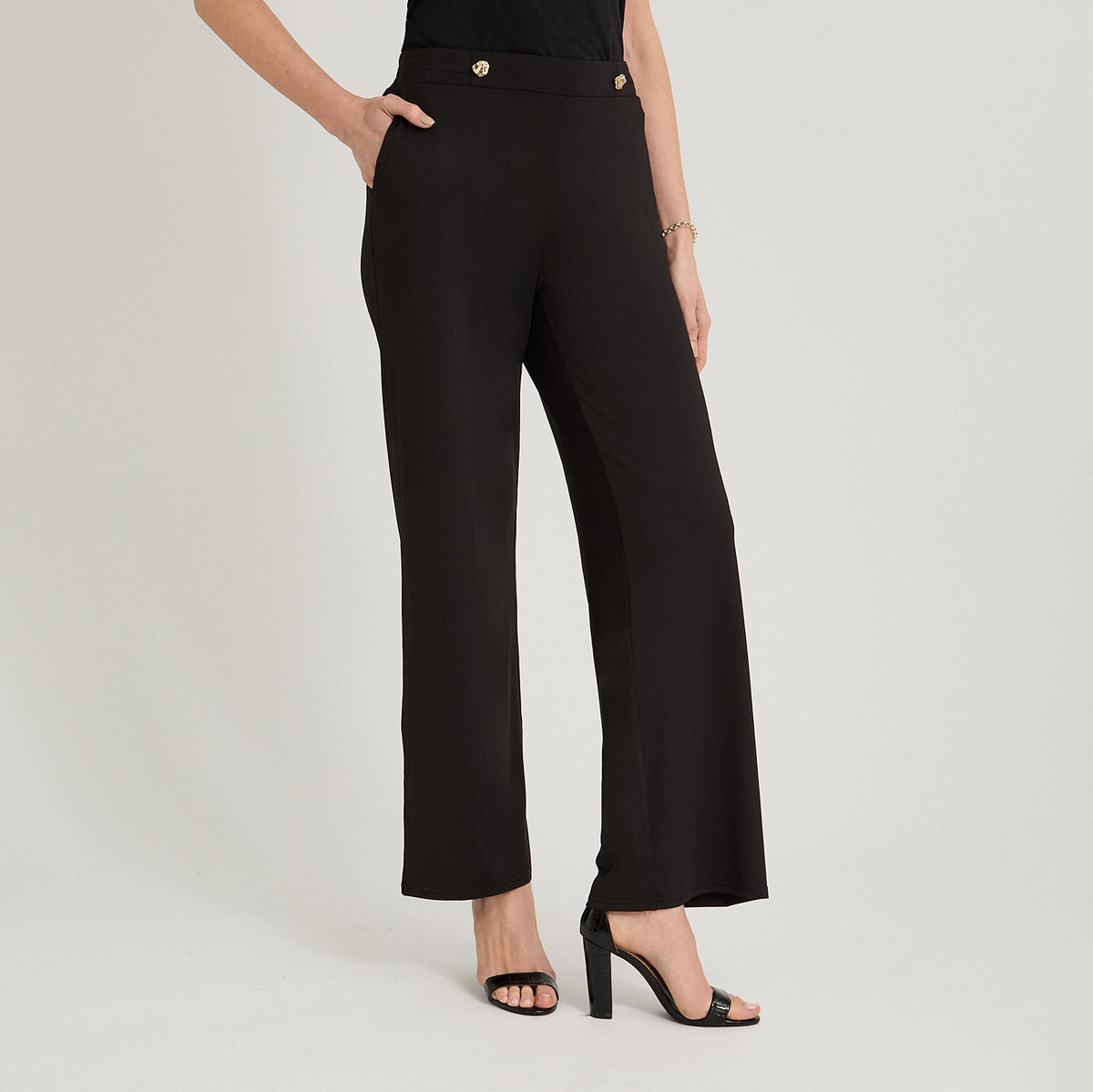 Pantalón Sport Palazzo Polyspandex Negro