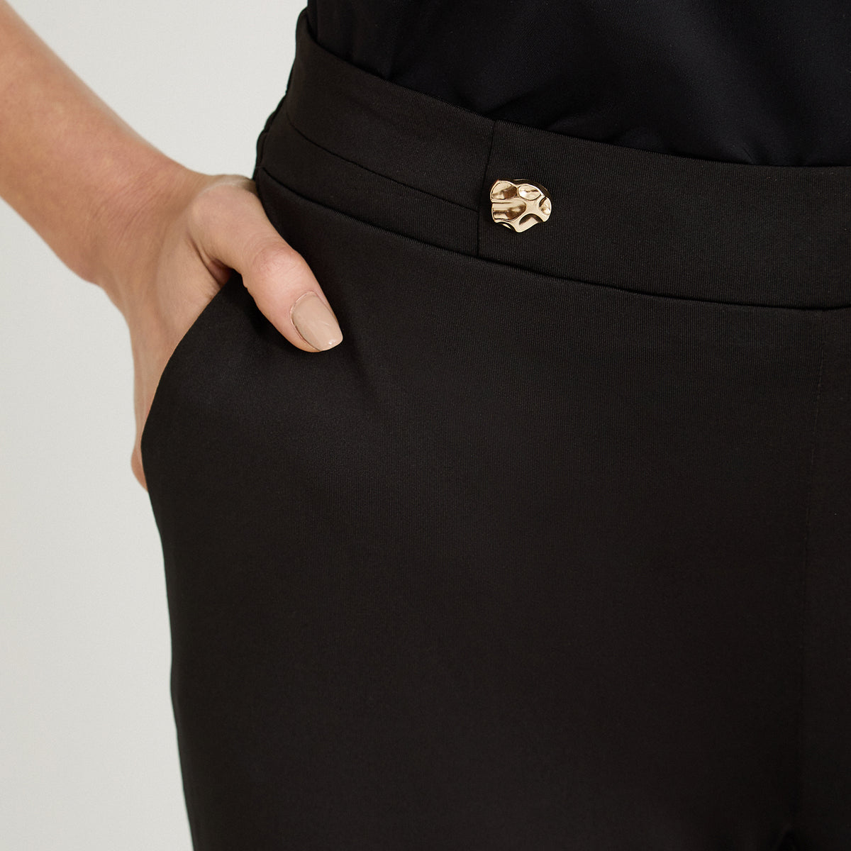 Pantalón Sport Palazzo Polyspandex Negro
