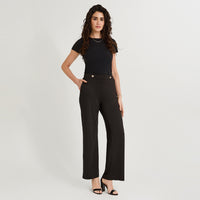 Pantalón Sport Palazzo Polyspandex Negro