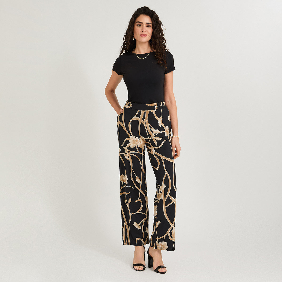 Pantalón Sport Palazzo Polyspandex Camel