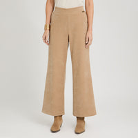 Pantalón Sport Palazzo de Suede Camel