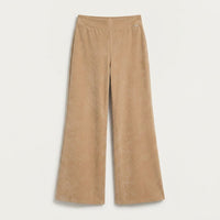 Pantalón Sport Palazzo de Suede Camel en plano