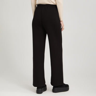 Pantalón Sport Palazzo Pretina Elasticada Negro