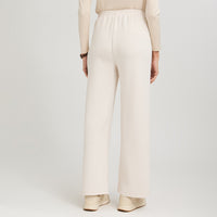 Pantalón Sport Palazzo Pretina Elasticada Beige