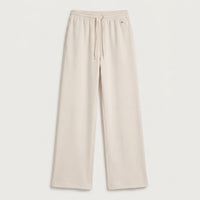 Pantalón Sport Palazzo Pretina Elasticada Beige en plano