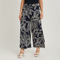 Pantalón Sport Palazzo Estampado Azul