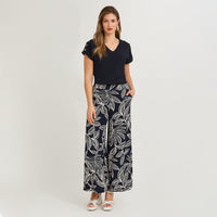 Pantalón Sport Palazzo Estampado Azul