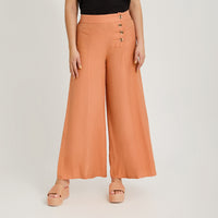 Pantalón Sport Palazzo de Lyocell Café