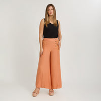 Pantalón Sport Palazzo de Lyocell Café