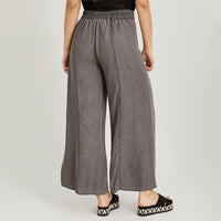 Pantalón Sport Palazzo de Lyocell Gris