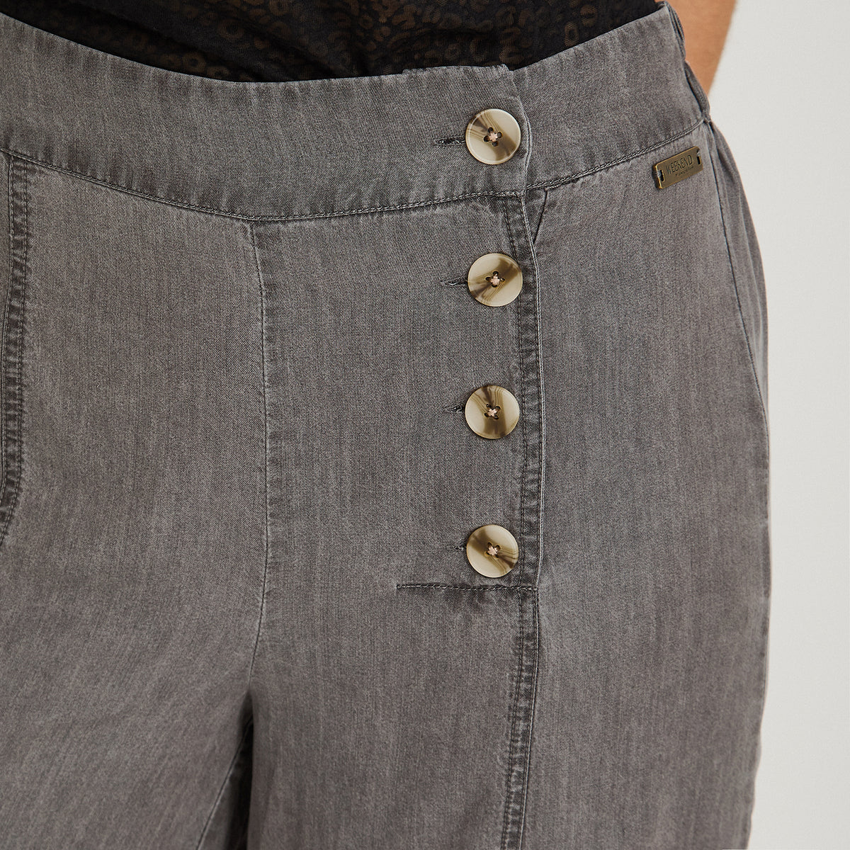 Pantalón Sport Palazzo de Lyocell Gris