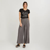Pantalón Sport Palazzo de Lyocell Gris