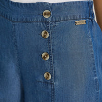 Pantalón Sport Palazzo de Lyocell Azul