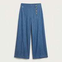 Pantalón Sport Palazzo de Lyocell Azul en plano