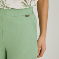 Pantalón Sport Culotte de Lino con Cinturón Verde