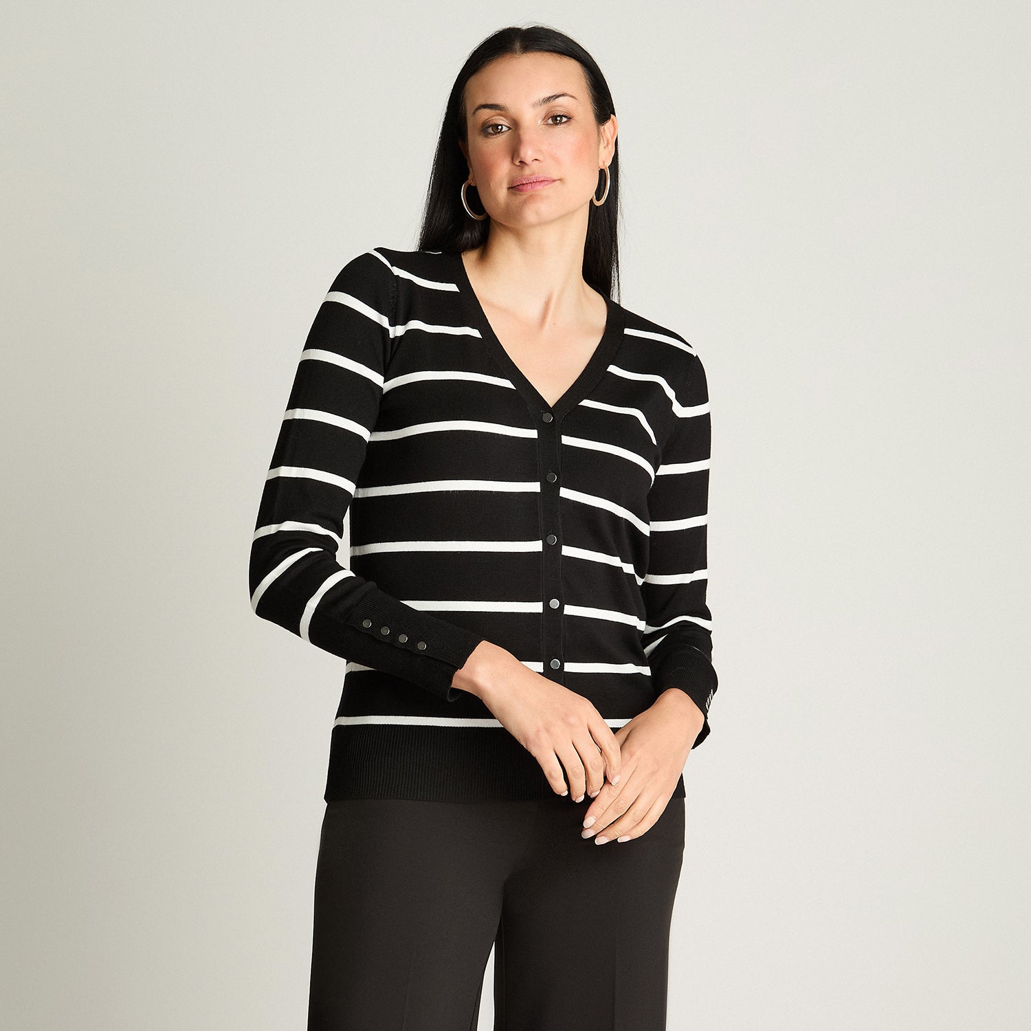 Cardigan Manga Larga Crudo Lorenzo Di Pontti