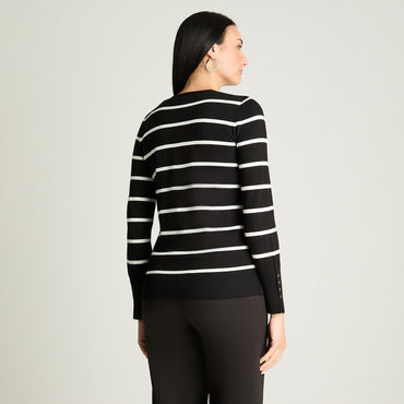 Cardigan Manga Larga Crudo Lorenzo Di Pontti