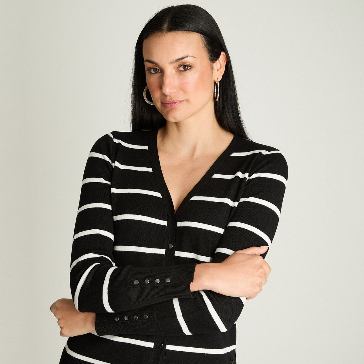 Cardigan Manga Larga Crudo Lorenzo Di Pontti