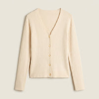 Cardigan Arena con Ribete Contraste en plano