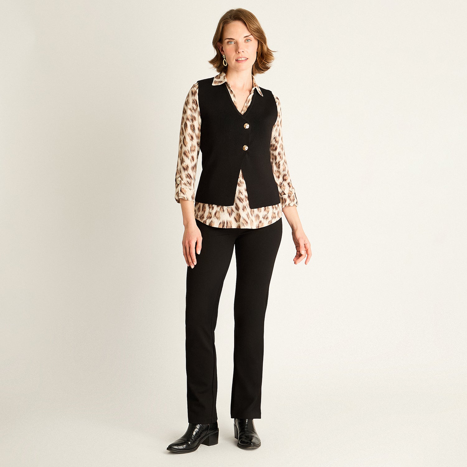 Cardigan Negro sin Mangas