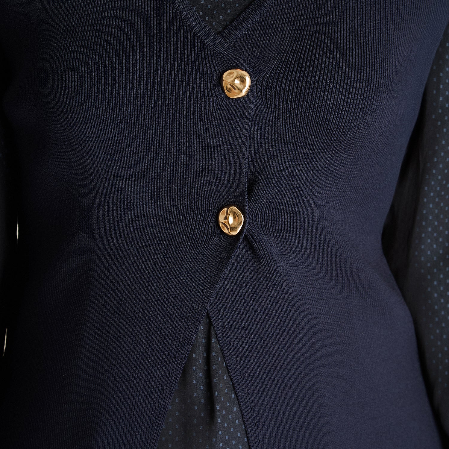Cardigan Azul sin Mangas