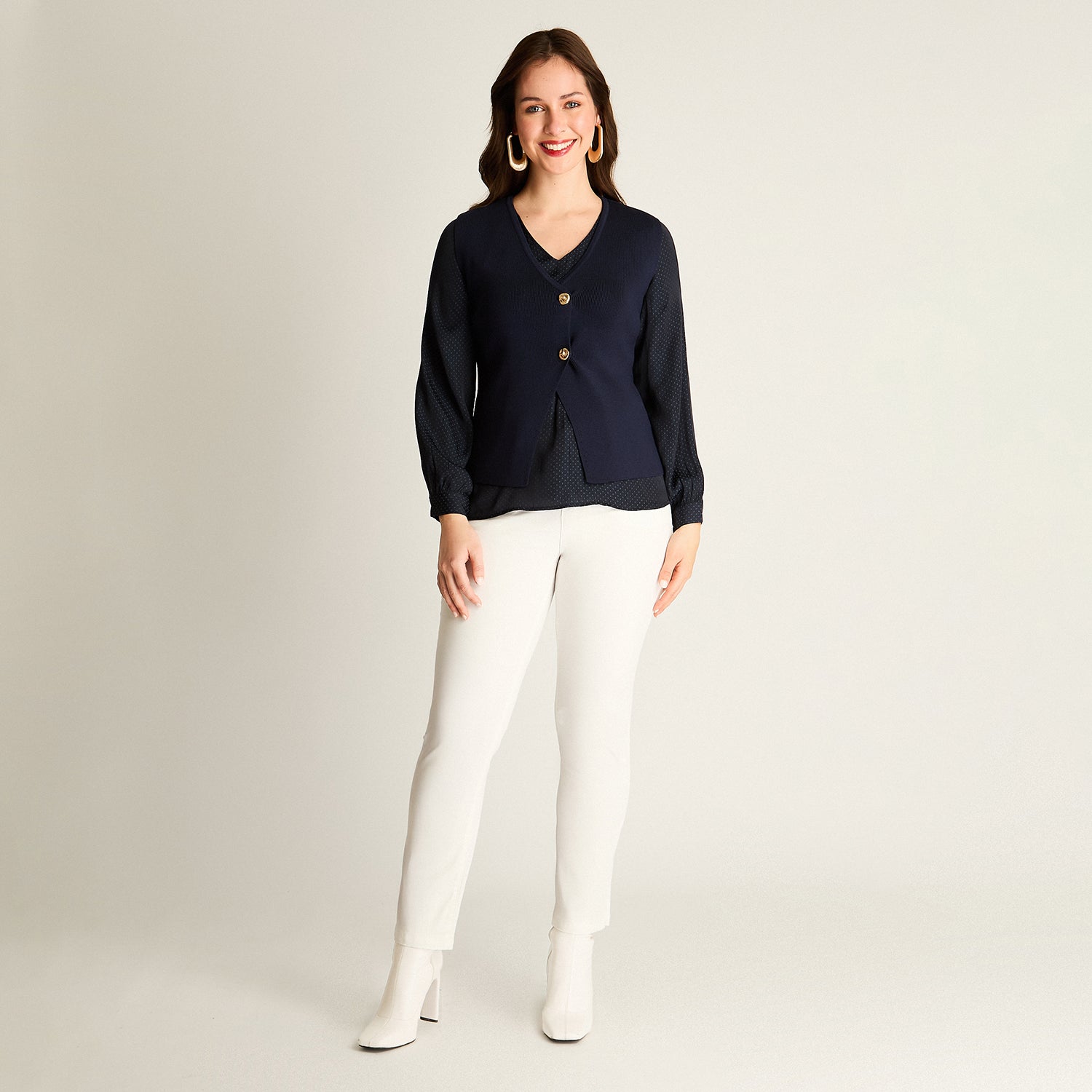 Cardigan Azul sin Mangas