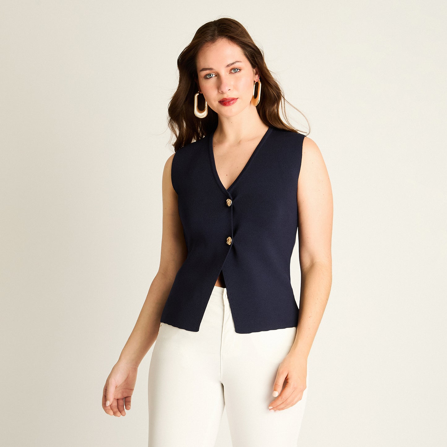 Cardigan Azul sin Mangas