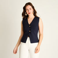 Cardigan Azul sin Mangas